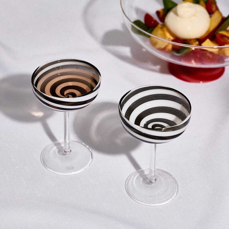 FAZEEK Swirl Coupe Glass Set of 2 image number 1